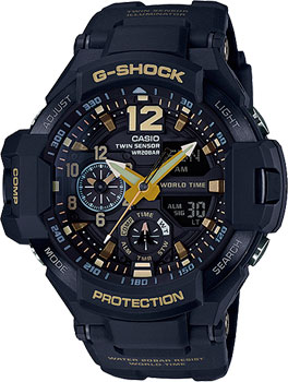 

Японские наручные мужские часы Casio GA-1100GB-1A. Коллекция G-Shock