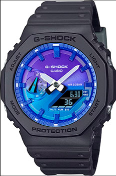 

Японские наручные мужские часы Casio GA-2100FL-1A. Коллекция G-Shock