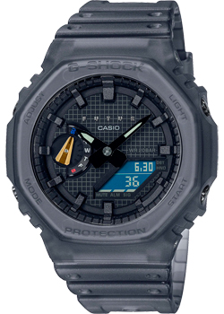 Японские наручные  мужские часы Casio GA-2100FT-8A. Коллекция G-Shock - фото 1