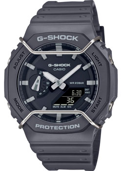 Японские наручные  мужские часы Casio GA-2100PTS-8A. Коллекция G-Shock - фото 1