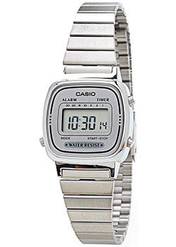 Японские наручные  женские часы Casio LA670WEA-7E. Коллекция Digital - фото 1