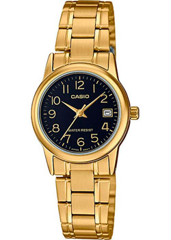 

Японские наручные женские часы Casio LTP-V002G-1B. Коллекция Analog