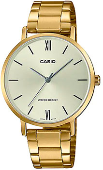 Японские наручные  женские часы Casio LTP-VT01G-9B. Коллекция Analog - фото 1