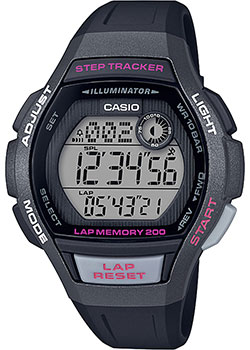 

Японские наручные женские часы Casio LWS-2000H-1AVEF. Коллекция Digital