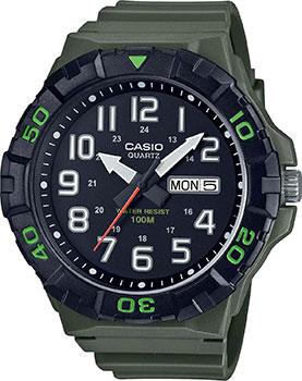 Японские наручные  мужские часы Casio MRW-210H-3AVEF. Коллекция Analog - фото 1