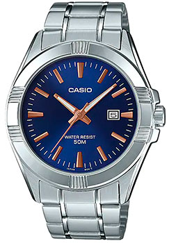 Японские наручные  мужские часы Casio MTP-1308D-2A. Коллекция Analog - фото 1