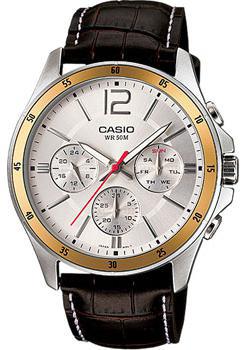 Японские наручные  мужские часы Casio MTP-1374L-7A. Коллекция Analog - фото 1