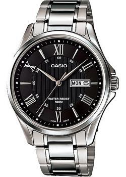 Японские наручные  мужские часы Casio MTP-1384D-1A. Коллекция Analog - фото 1