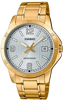 Японские наручные  мужские часы Casio MTP-V004G-7B2. Коллекция Analog - фото 1