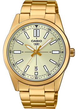 Японские наручные  мужские часы Casio MTP-VD02G-9E. Коллекция Analog - фото 1