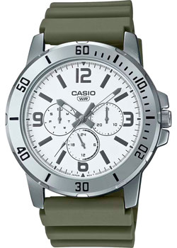 Японские наручные  мужские часы Casio MTP-VD300-3B. Коллекция Analog - фото 1