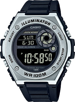 

Японские наручные мужские часы Casio MWD-100H-1B. Коллекция Digital