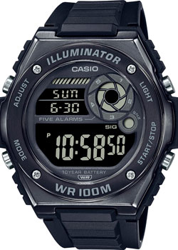 

Японские наручные мужские часы Casio MWD-100HB-1B. Коллекция Digital