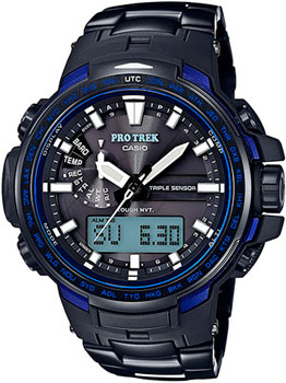 

Японские наручные мужские часы Casio PRW-6100YT-1B. Коллекция Pro-Trek