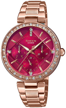 

Японские наручные женские часы Casio SHE-3068PG-4BUER. Коллекция Sheen