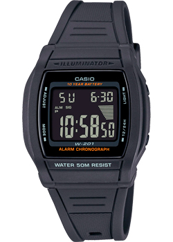 Часы Casio Digital W-201-1B