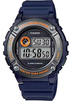 Японские наручные  мужские часы Casio W-216H-2B. Коллекция Digital - фото 1