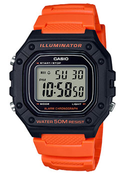 

Японские наручные мужские часы Casio W-218H-4B2. Коллекция Digital