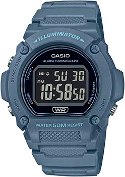 

Японские наручные мужские часы Casio W-219HC-2B. Коллекция Digital