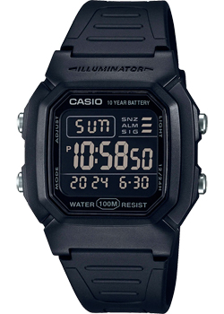 

Японские наручные мужские часы Casio W-800H-1B. Коллекция Digital