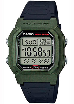 

Японские наручные мужские часы Casio W-800HM-3AVEF. Коллекция Digital