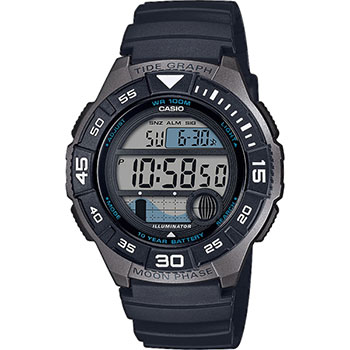 Японские наручные  мужские часы Casio WS-1100H-1AVEF. Коллекция Digital - фото 1