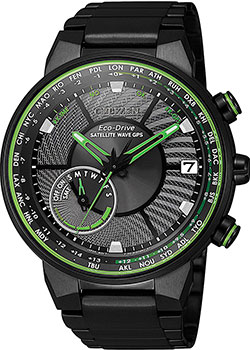 Японские наручные  мужские часы Citizen CC3075-80E. Коллекция Satellite Wave - фото 1