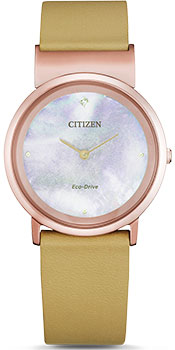 

Японские наручные женские часы Citizen EG7073-16Y. Коллекция Eco-Drive