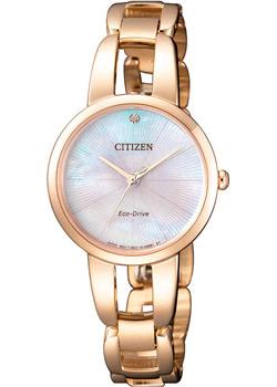 

Японские наручные женские часы Citizen EM0433-87D. Коллекция Eco-Drive