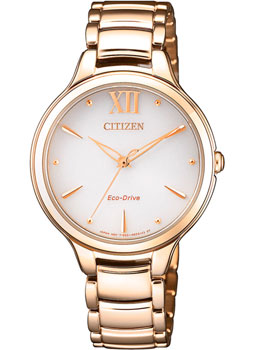 

Японские наручные женские часы Citizen EM0553-85A. Коллекция Eco-Drive