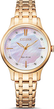 Японские наручные  женские часы Citizen EM0893-87Y. Коллекция Eco-Drive - фото 1