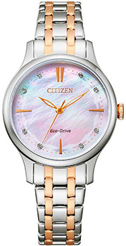 Японские наручные  женские часы Citizen EM0896-89Y. Коллекция Elegance - фото 1