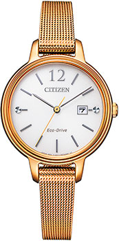 Японские наручные  женские часы Citizen EW2447-89A. Коллекция Eco-Drive - фото 1
