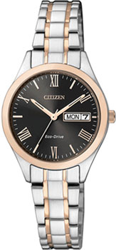 

Японские наручные женские часы Citizen EW3197-89EE. Коллекция Eco-Drive