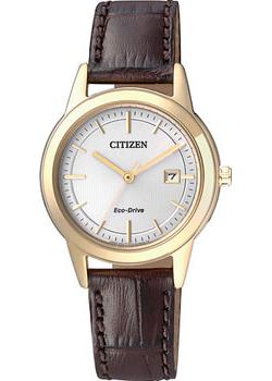 Японские наручные  женские часы Citizen FE1083-02A. Коллекция Eco-Drive - фото 1