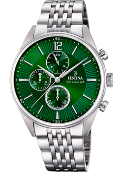 

fashion наручные мужские часы Festina F20285.8. Коллекция Timeless Chronograph