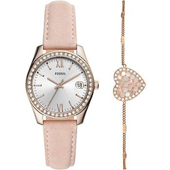 

fashion наручные женские часы Fossil ES4607_SET. Коллекция Scarlette