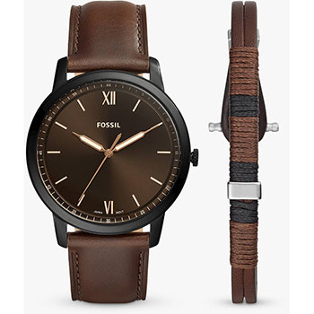 

fashion наручные мужские часы Fossil FS5557_SET. Коллекция The Minimalist
