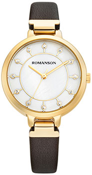 Часы Romanson Leather RL0B15LLG(WH)BN