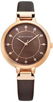 женские часы Romanson RL0B15LLR(BN). Коллекция Leather женские часы Romanson RL0B15LLR(BN). Коллекция Leather - фото 1