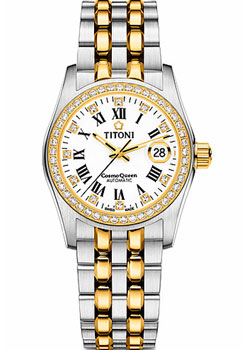 Швейцарские наручные  женские часы Titoni 729-SY-DB-019. Коллекция Cosmo Queen