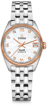 Швейцарские наручные  женские часы Titoni 828-SRG-652. Коллекция Cosmo - фото 1