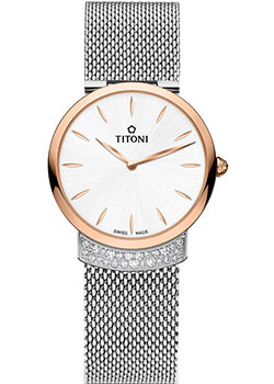 

Швейцарские наручные женские часы Titoni TQ-42912-SRG-590. Коллекция Mademoiselle by Titoni