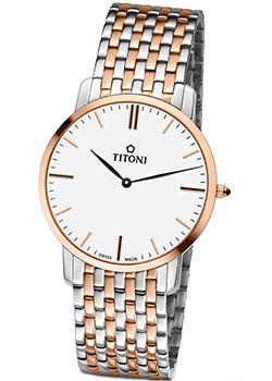 

Швейцарские наручные мужские часы Titoni TQ-52918-SRG-583. Коллекция Slenderline