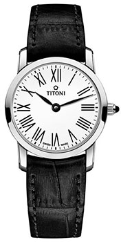 Швейцарские наручные  женские часы Titoni TQ42918-S-ST-584. Коллекция Slenerline