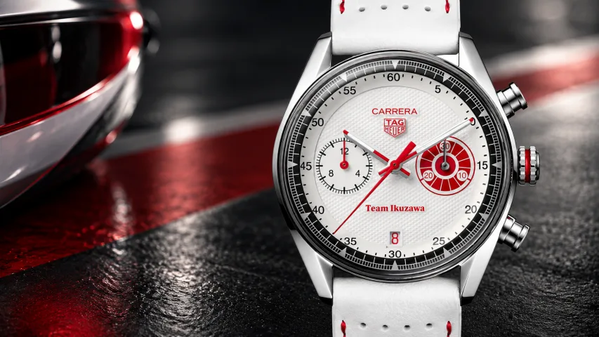 TAG Heuer Carrera x Team Ikuzawa: графика в духе японского флага
