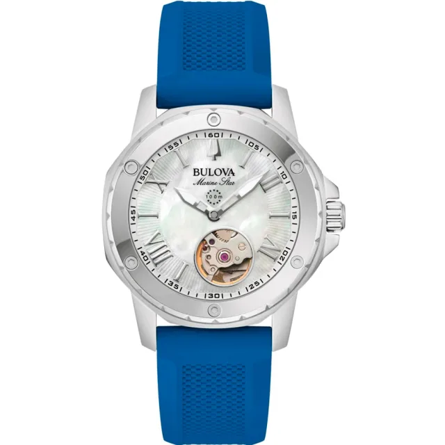 Японские наручные женские часы Bulova 96L324. Коллекция Marine Star Ladies