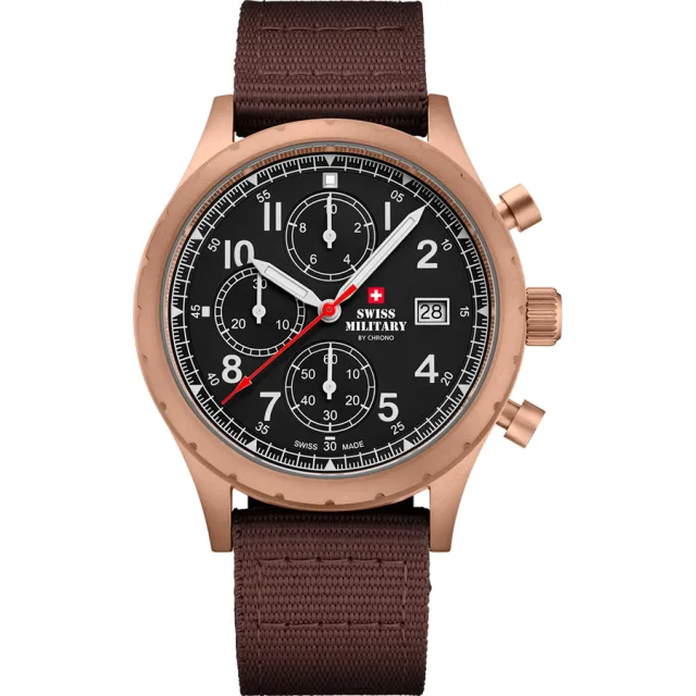 Швейцарские наручные мужские часы Swiss Military SM34117.09. Коллекция Field Chronograph