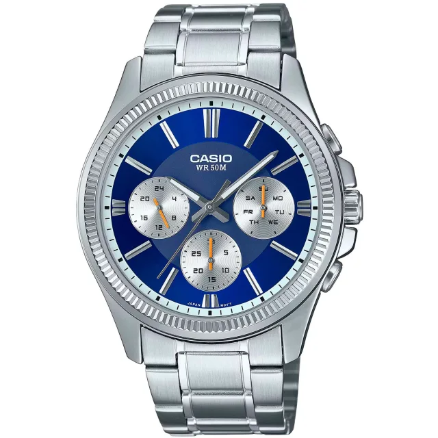 Японские наручные мужские часы Casio MTP-1375D-2A1. Коллекция Analog