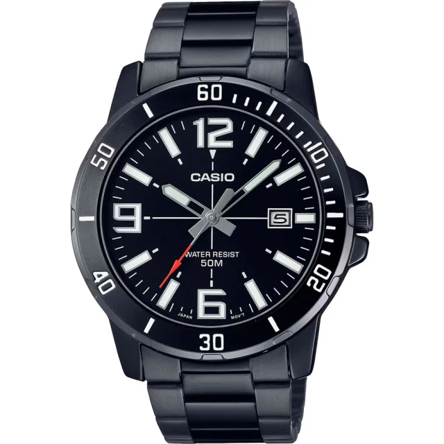 Японские наручные мужские часы Casio MTP-VD01B-1B. Коллекция Analog
